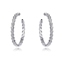 Show details for Copper or Brass Cubic Zirconia Big Hoop Earrings with Full Guarantee