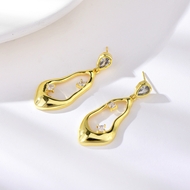 Picture of Eye-Catching Gold Plated Medium Dangle Earrings with Member Discount