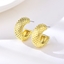 Show details for New Medium Gold Plated Stud Earrings