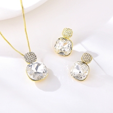 Show details for Casual Rose Gold Plated Necklace and Earring Set with Worldwide Shipping