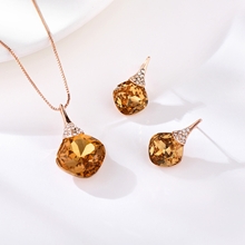 Show details for Attractive Rose Gold Plated Small 2 Piece Jewelry Set For Your Occasions