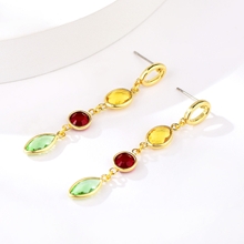 Show details for Recommended Colorful Platinum Plated Dangle Earrings with Member Discount