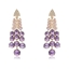 Show details for Filigree Big Purple Dangle Earrings