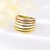 Picture of Impressive Gold Plated Big Fashion Ring with Beautiful Craftmanship