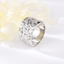 Show details for Distinctive Platinum Plated Zinc Alloy Fashion Ring of Original Design