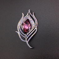 Show details for Zinc Alloy Platinum Plated Brooche Direct from Factory