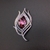 Picture of Zinc Alloy Platinum Plated Brooche Direct from Factory