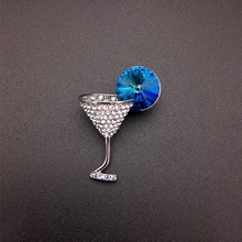 Show details for Zinc Alloy Blue Brooche with Fast Shipping