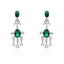 Show details for Copper or Brass Cubic Zirconia Dangle Earrings Online Only