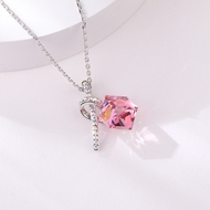 Show details for Best Swarovski Element Pink Pendant Necklace