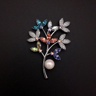 Show details for Zinc Alloy Platinum Plated Brooche Factory Direct