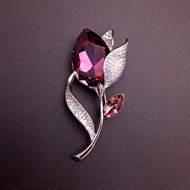 Show details for Fashion Swarovski Element Platinum Plated Brooche