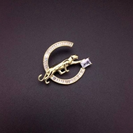 Show details for Distinctive White Swarovski Element Brooche for Female