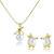Picture of Exquisite animal insect dragonfly pearl drop oil gold set