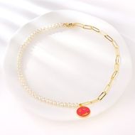 Picture of Classic Gold Plated Short Chain Necklace Online Only