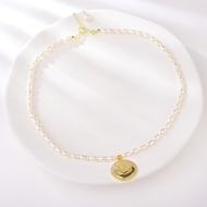 Picture of Nickel Free Gold Plated Copper or Brass Short Chain Necklace with No-Risk Refund