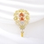 Picture of Fast Selling Gold Plated Cubic Zirconia Brooche at Unbeatable Price
