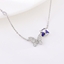Show details for Featured Blue Swarovski Element Short Chain Necklace with Full Guarantee