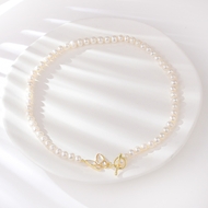 Show details for Distinctive Copper or Brass fresh water pearl Pendant Necklace