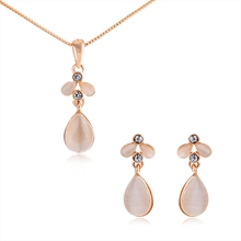 Show details for Nickel Free Rose Gold Plated Zinc Alloy 2 Piece Jewelry Set with No-Risk Refund