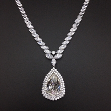 Show details for Low Price Platinum Plated Big Short Chain Necklace from Trust-worthy Supplier