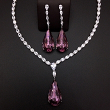 Show details for Big Purple 2 Piece Jewelry Set with Fast Shipping