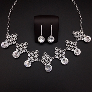 Show details for Big Swarovski Element 2 Piece Jewelry Set with Fast Delivery