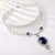 Picture of Sparkly Big Blue Short Chain Necklace