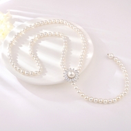 Show details for Hot Selling White Platinum Plated Y Necklace from Top Designer