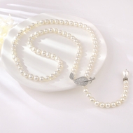 Show details for Unique Artificial Pearl Classic Y Necklace