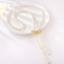 Show details for Inexpensive Gold Plated White Y Necklace from Reliable Manufacturer