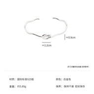 Picture of 925 Sterling Silver Platinum Plated Fashion Bangle From Reliable Factory
