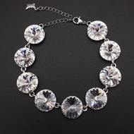 Show details for Staple Swarovski Element White Fashion Bracelet