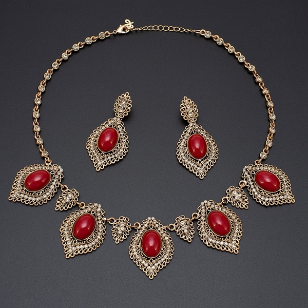 Picture of Well Designed Glass Red 2 Pieces Jewelry Sets