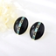 Show details for Unique Enamel Black Stud Earrings
