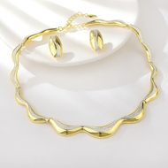 Show details for New Season Multi-tone Plated Big 2 Piece Jewelry Set with SGS/ISO Certification