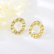 Show details for Good Artificial Pearl White Stud Earrings