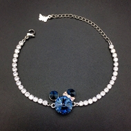 Show details for Sparkly Small Blue Fashion Bracelet