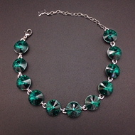 Show details for Beautiful Swarovski Element Green Fashion Bracelet