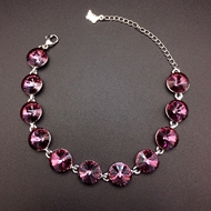 Show details for Sparkly Small Platinum Plated Fashion Bracelet