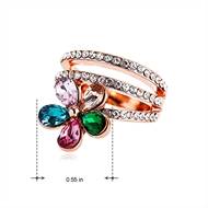 Picture of Sparkly Small Colorful Fashion Ring