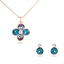 Show details for Designer Rose Gold Plated Pink 2 Piece Jewelry Set with Easy Return