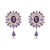 Picture of Low Cost Gold Plated Purple Dangle Earrings with Price