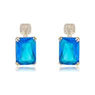 Picture of Distinctive Blue Gold Plated Dangle Earrings with Low MOQ