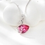 Show details for Hypoallergenic Pink Swarovski Element Pendant Necklace with Easy Return