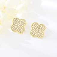 Picture of Sparkly Medium White Stud Earrings