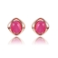 Show details for Designer Rose Gold Plated Pink Stud Earrings For Your Occasions
