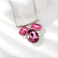 Show details for Zinc Alloy Pink Short Chain Necklace Wholesale Price