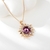 Picture of Eye-Catching Purple Rose Gold Plated Pendant Necklace with Member Discount