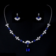 Show details for Sparkly Big Blue 2 Piece Jewelry Set